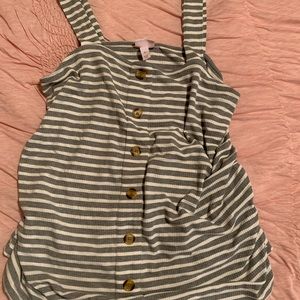 Isabel Maternity striped tank top XL Gray